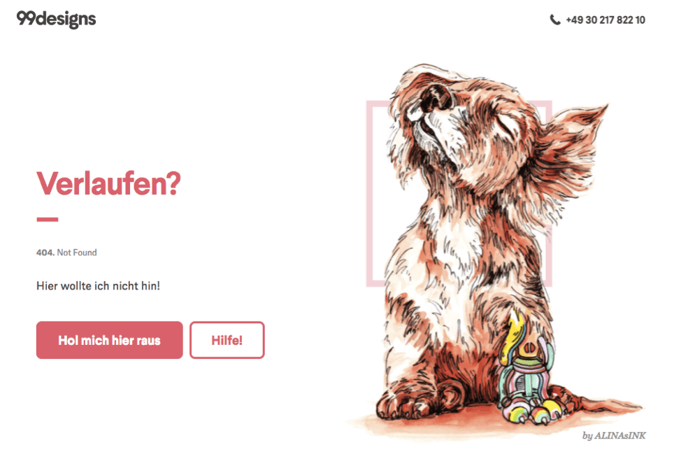 Was ist gutes Webdesign? | Beispiel einer guten Fehler- bzw. 404-Error-Seite